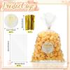 AIOMOB 50 Pack He Popped the Question Popcorn Bags Engagement Party Favors Decorations She Said Yes Sticker Clear Popcorn Favor Bags for Engagement Party Bridal Shower Wedding Supplies view 2
