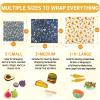 Reusable Beeswax Wrap - 9 Pack Beeswax Wraps for Food, Eco-Friendly Beeswax Food Wraps, Bread Sandwich Wrapper - Organic, Sustainable, Zero Waste, Reusable Plastic-Free Food Storage Wrap, 1XL, 3M, 5S view 3