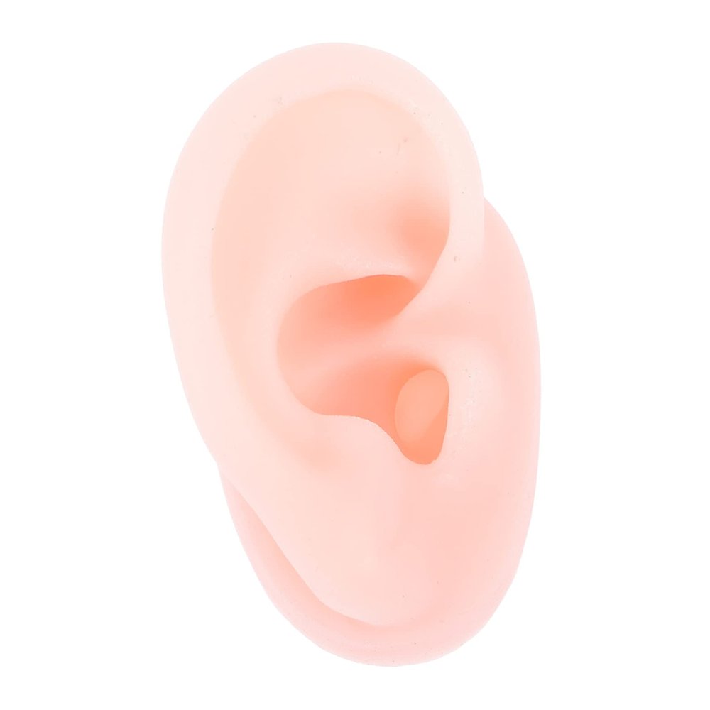 Mobestech 4pcs Silicone Ear Model for Piercing Practice and Jewelry Display Realistic Fake Ear for Acupuncture Training for Clinics Jewelry Shops and Educational Use
