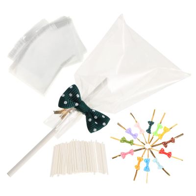 Zerodeko 1set Boy Girl Treat Bags Lollipop Packaging Accessories Ribbons Self-sealing Candy Pouches for Birthday Parties Handcraft Treat Holders and Giving