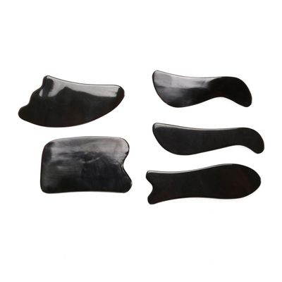 Anneome 5pc Natural Water Buffalo Horn Set Face Massage Tool for Blood Circulation