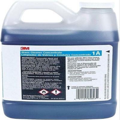 3M Non-streaking Glass Cleaner Concentrate 1A, 0.5 Gallon: Non-streaking cleaner for windows, glass and mirrors and other mirrored surfaces. Yields 35 ready-to-use gallons.