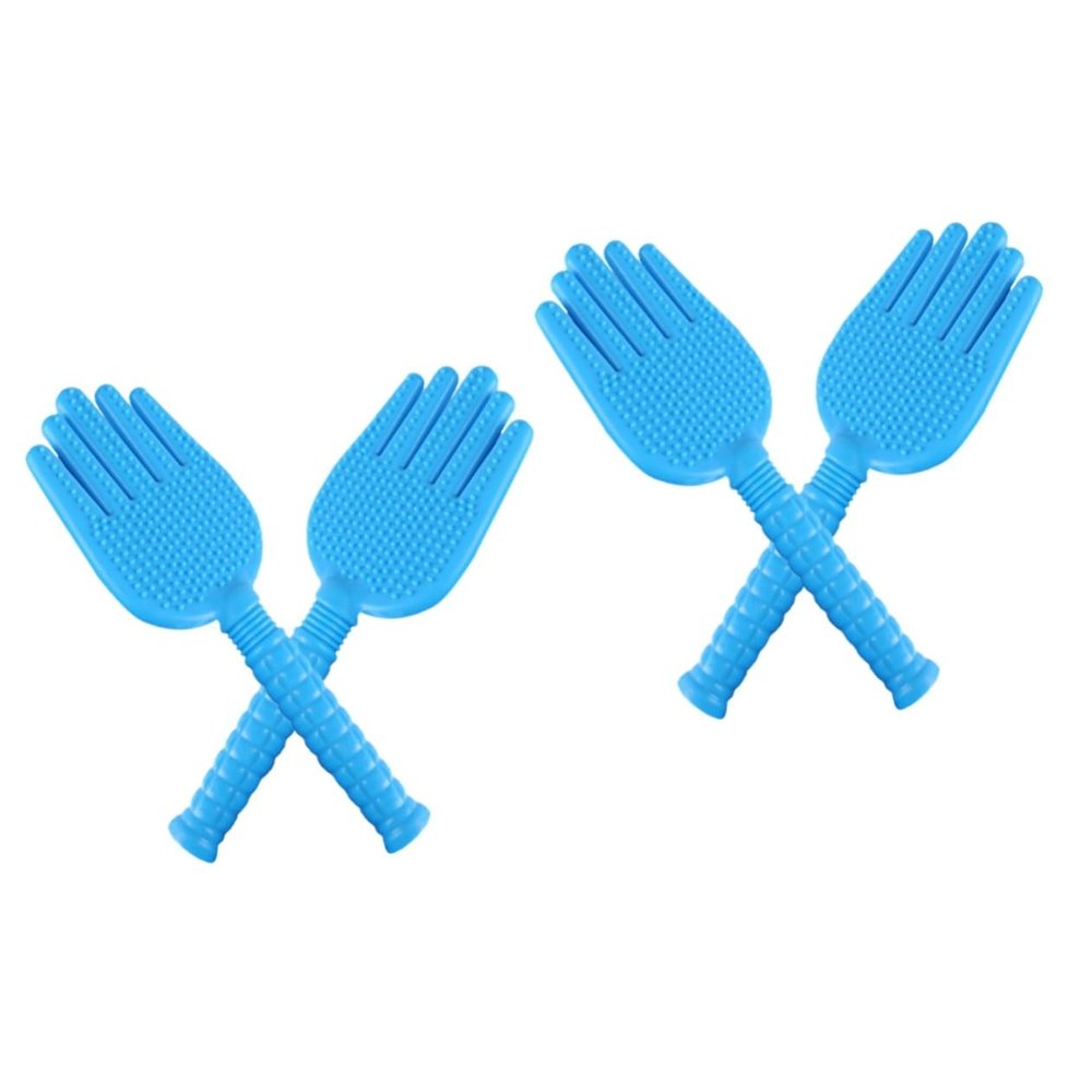 2 Pcs Silicone Material Hand Shape Beating Stick Tapping Back Pat for Body Massage Pat Palm Tool
