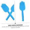 2 Pcs Silicone Material Hand Shape Beating Stick Tapping Back Pat for Body Massage Pat Palm Tool view 3