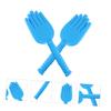 2 Pcs Silicone Material Hand Shape Beating Stick Tapping Back Pat for Body Massage Pat Palm Tool view 4
