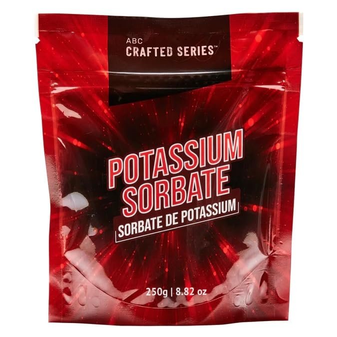 Hobby Homebrew ABC Crafted Series Potassium Sorbate 8oz Food Grade for Wine, Cheese, Gummies, Yogurt, Dried Meats, Apple Cider and Baked Goods.