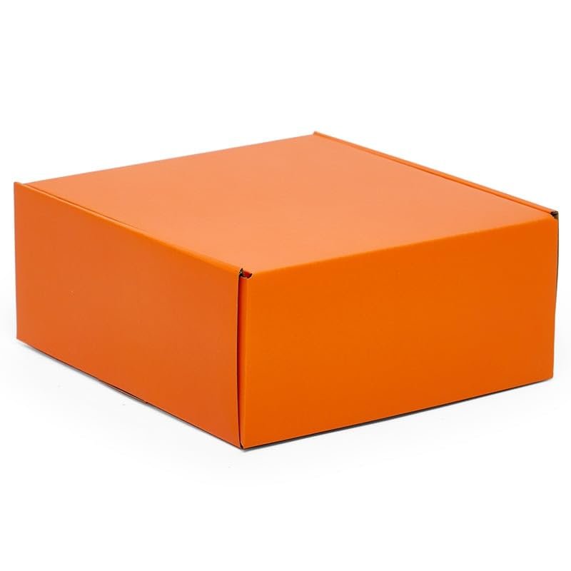 50ea - 10 X 8 X 4 Orange Corrugated Tuck Top Box
