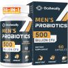 Probiotics for Men, 500 Billion CFUs & 12 Strains Mens probiotic, with Turmeric, Cranberry, Goji - Probiotics for Digestive Health, Gut, Immune & Bloating, Prostate & Urinary Tract Health, 60 Capsules view 1