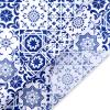 50 Sheets Moroccan Mosaic Tissue Paper,19.7 x 28 Inch Gift Wrapping Tissue Paper Blue Tiles Partern Art Tissue for Wedding Invitation Bridal Shower Wedding DIY Crafts view 3