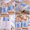 50 Sheets Moroccan Mosaic Tissue Paper,19.7 x 28 Inch Gift Wrapping Tissue Paper Blue Tiles Partern Art Tissue for Wedding Invitation Bridal Shower Wedding DIY Crafts view 4
