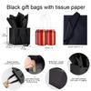 Aosric Black Gift Bags with Tissue Paper, 24 Pack 6x6x6 In Square Reusable Goodie Bag for Christmas Gifts, Halloween Treats, Wedding, Baby Shower, Birthday Party Favor, Return Gifts view 2
