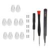 5 Pairs Eyeglass Screw-in Nose Pads, NLQHOPTS Glasses Nose Piece Replacement Repair Kit Set with Screws,Screwdrivers,Tweezer and Cleaning Cloth for Sunglasses Eyeglasses. view 1
