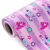 WRAPAHOLIC 4th Birthday Wrapping Paper - Mini Roll - 17 Inch x 33 Feet - Pink Floral and Happy Birthday Wrapping Paper for Girls, Party, Holiday view 1