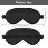 2 Pack Sleep Mask Silk Eye Mask Cover for Sleeping, Soft Satin Blindfold with Elastic Strap, Comfortable Night Sleeping Mask for Women Men (Black) view 2