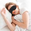 2 Pack Sleep Mask Silk Eye Mask Cover for Sleeping, Soft Satin Blindfold with Elastic Strap, Comfortable Night Sleeping Mask for Women Men (Black) view 4