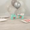 Bio Tek 4 x 2.5 x 2.5 Inch Gable Boxes For Party Favors, 25 Attractive Gift Boxes - With Built-In Handle, Disposable, Turquoise Paper Barn Boxes, For Parties view 3