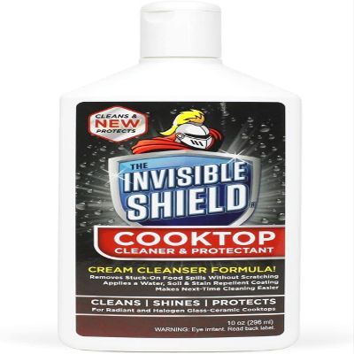 Unelko 61176 Invisible Shield Cooktop Cleaner & Protectant  10 oz, Safe for Glass, Ceramic, and Smooth Surfaces, Streak-Free Shine