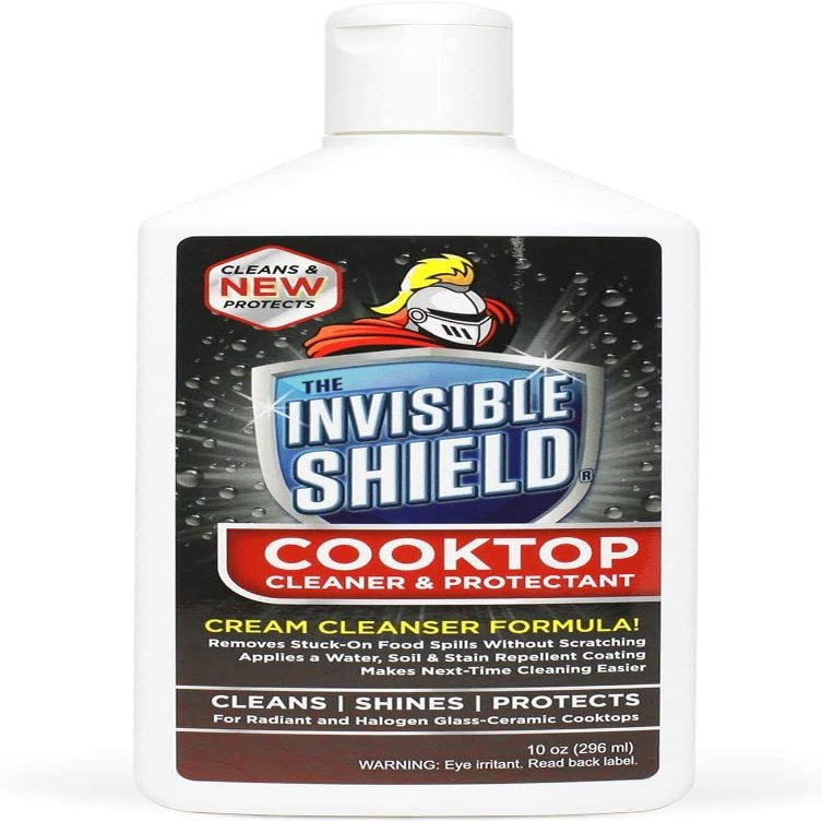 Unelko 61176 Invisible Shield Cooktop Cleaner & Protectant  10 oz, Safe for Glass, Ceramic, and Smooth Surfaces, Streak-Free Shine