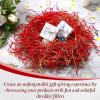 Outus 2 LB Red Gold Crinkle Cut Paper Shred Filler Metallic Shredded Papers Confetti Gift Boxes Basket Crinkle Paper Filler Packing Grass Cushion Shredded Tissue Stuffing Christmas Birthday Wrapping view 3