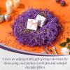 Outus 0.5 LB Purple Gold Crinkle Cut Paper Shred Filler Metallic Shredded Papers Confetti Gift Box Basket Crinkle Paper Filler Packing Grass Cushion Shredded Tissue Stuffing Christmas Birthday Wrap view 4