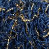 Outus 0.5 lb Blue Gold Crinkle Cut Paper Shred Filler Metallic Shredded Papers Confetti Gift Box Basket Crinkle Paper Filler Packing Tissue 250 Anniversary Birthday Graduation United States Wrapping view 1