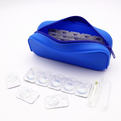 VORDRASSIL P-40 daily contact lens organizer, daily contact lens travel case, Disposable Contact Lens Dispenser, Premium Quality, Water-Resistant Silicone Case for All Brands Daily Lens.