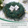Outus 2 LB Green Gold Crinkle Cut Paper Shred Filler Metallic Shredded Papers Confetti Gift Boxes Basket Crinkle Paper Filler Packing Grass Cushion Shredded Tissue Stuffing Christmas Birthday Wrapping view 3