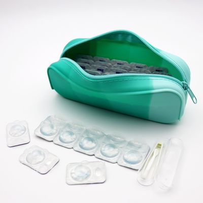 VORDRASSIL P-40 daily contact lens organizer, daily contact lens travel case, Disposable Contact Lens Dispenser, Premium Quality, Water-Resistant Silicone Case for All Brands Daily Lens.