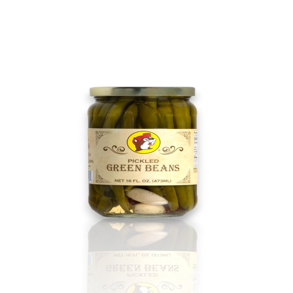 Buc-ee's Pickles - Pickled Garlic, Okra, Green Beans, Beets Brussel Sprouts, Asparagus, Quail Eggs and More (Pickled Green Beans)