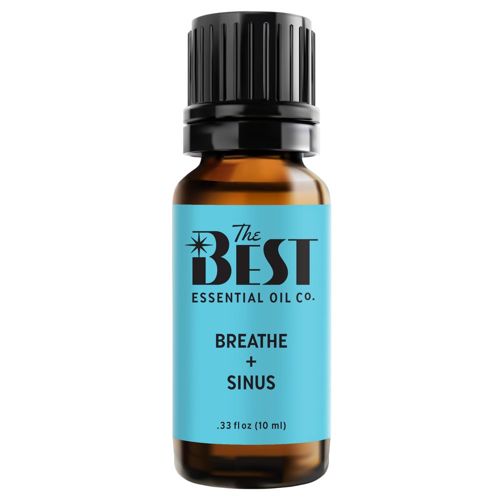 The Best Breathe + Sinus Essential Oil Blend- Premium Grade- 100% Pure & Natural for Aromatherapy, Diffuser, Spa, Massage, Air Freshener- 10 ml (.33 fl oz)