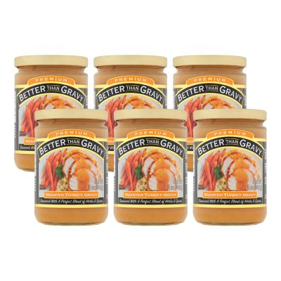 Better Than Gravy Roasted Turkey Gravy, with Perfect Blend of Herbs and Spices, 12 Ounce Jar (Pack of 6)