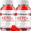 (2 Pack) Platinum Keto ACV Gummies - Advanced Formula Platinum Keto Plus ACV Gummies Apple Cider Vinegar Platinum ACV Gummies Dietary Supplement Reviews Men Women (120 Gummies) view 1