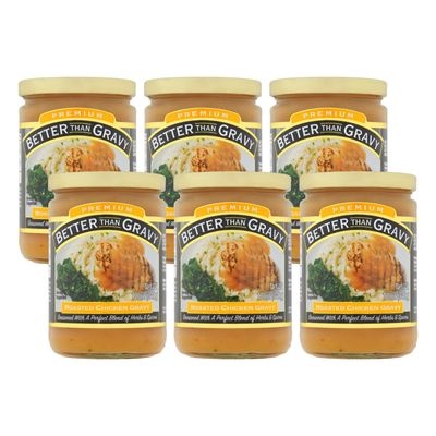 Better Than Gravy Roasted Chicken Gravy, with Perfect Blend of Herbs and Spices, 12 Ounce Jar (Pack of 6)