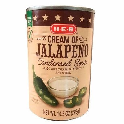 HEB Cream of Jalapeno Condensed Soup 10.5 oz (298g) Pack of 4