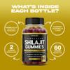 Shilajit Gummies For Men & Women 1000mg (High Potency Gold Grade with 85+ Trace Minerals with Fulvic Acid) - Energy & Immunity Support - Third Party Tested, Non GMO, Vegan & Made in USA - (60 Gummies) view 4