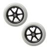 1 Pair 12x2 Replacement Wheelchair Rear Wheels for Wheelchairs Rollators Walkers, Polyurethane Solid Wheelchair Caster with 1/2" (12mm) Bearing (Color : Gray) view 1