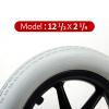 1 Pair 12x2 Replacement Wheelchair Rear Wheels for Wheelchairs Rollators Walkers, Polyurethane Solid Wheelchair Caster with 1/2" (12mm) Bearing (Color : Gray) view 3