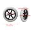 1 Pair 12x2 Replacement Wheelchair Rear Wheels for Wheelchairs Rollators Walkers, Polyurethane Solid Wheelchair Caster with 1/2" (12mm) Bearing (Color : Gray) view 4