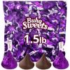 Bulk Dark Chocolate Candy for Special Melt-in-Your-Mouth Indulgence, Individually Wrapped in Purple Foils Mildly Sweet Dark Chocolate Treat Bulk Pack Sharing Size for Party Favors, 1.5lb view 1
