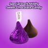 Bulk Dark Chocolate Candy for Special Melt-in-Your-Mouth Indulgence, Individually Wrapped in Purple Foils Mildly Sweet Dark Chocolate Treat Bulk Pack Sharing Size for Party Favors, 1.5lb view 3
