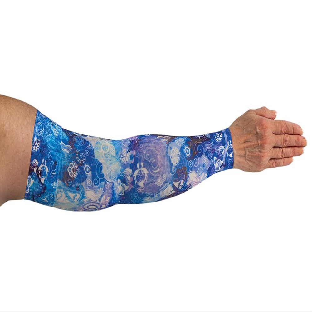 Lymphedivas Sapphire Medical Graduated Compression Arm Sleeve for Lymphedema (Long 20-30 mmHg Small)