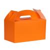 Aosric Orange Gable Boxes with Handles, 30 Pcs, 9.45"x5"x5" Sturdy & Durable Cardstock Treat Boxes for Party Favor, Kids Birthday, Baby Shower, Wedding, Holidays Gifts view 1