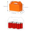 Aosric Orange Gable Boxes with Handles, 30 Pcs, 9.45"x5"x5" Sturdy & Durable Cardstock Treat Boxes for Party Favor, Kids Birthday, Baby Shower, Wedding, Holidays Gifts view 2