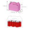 Aosric Pink Gable Boxes with Handles, 30 Pcs, 9.45"x5"x5" Sturdy & Durable Cardstock Treat Boxes for Party Favor, Kids Birthday, Baby Shower, Wedding, Holidays Gifts view 2