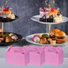 Aosric Pink Gable Boxes with Handles, 30 Pcs, 9.45"x5"x5" Sturdy & Durable Cardstock Treat Boxes for Party Favor, Kids Birthday, Baby Shower, Wedding, Holidays Gifts view 3