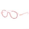 Retro Round Diamond Reading Glasses for Women Stylish Bling Rhinestone Anti Blue Light Computer Readers (pink/clear, 1.0, x) view 3