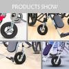 1 Pair 10 Inch Electric Wheelchair Front Wheels Assembly, Solid Rubber Replacement Wheelchair Wheels, Aluminum Rim with Bearing (Size : 1/2" (12mm/0.5")) view 3