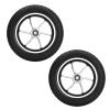 2 Pcs 10X2 Wheelchair Front Wheels, Electric Wheelchair Assembly, PU Non-Inflatable Solid Tire, Aluminum Hub with 1/2" (12mm) Bearing view 1