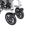 2 Pcs 10X2 Wheelchair Front Wheels, Electric Wheelchair Assembly, PU Non-Inflatable Solid Tire, Aluminum Hub with 1/2" (12mm) Bearing view 3
