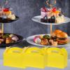 Aosric Yellow Gable Boxes with Handles, 30 Pcs, 9.45"x5"x5" Sturdy & Durable Cardstock Treat Boxes for Party Favor, Kids Birthday, Baby Shower, Wedding, Holidays Gifts view 3